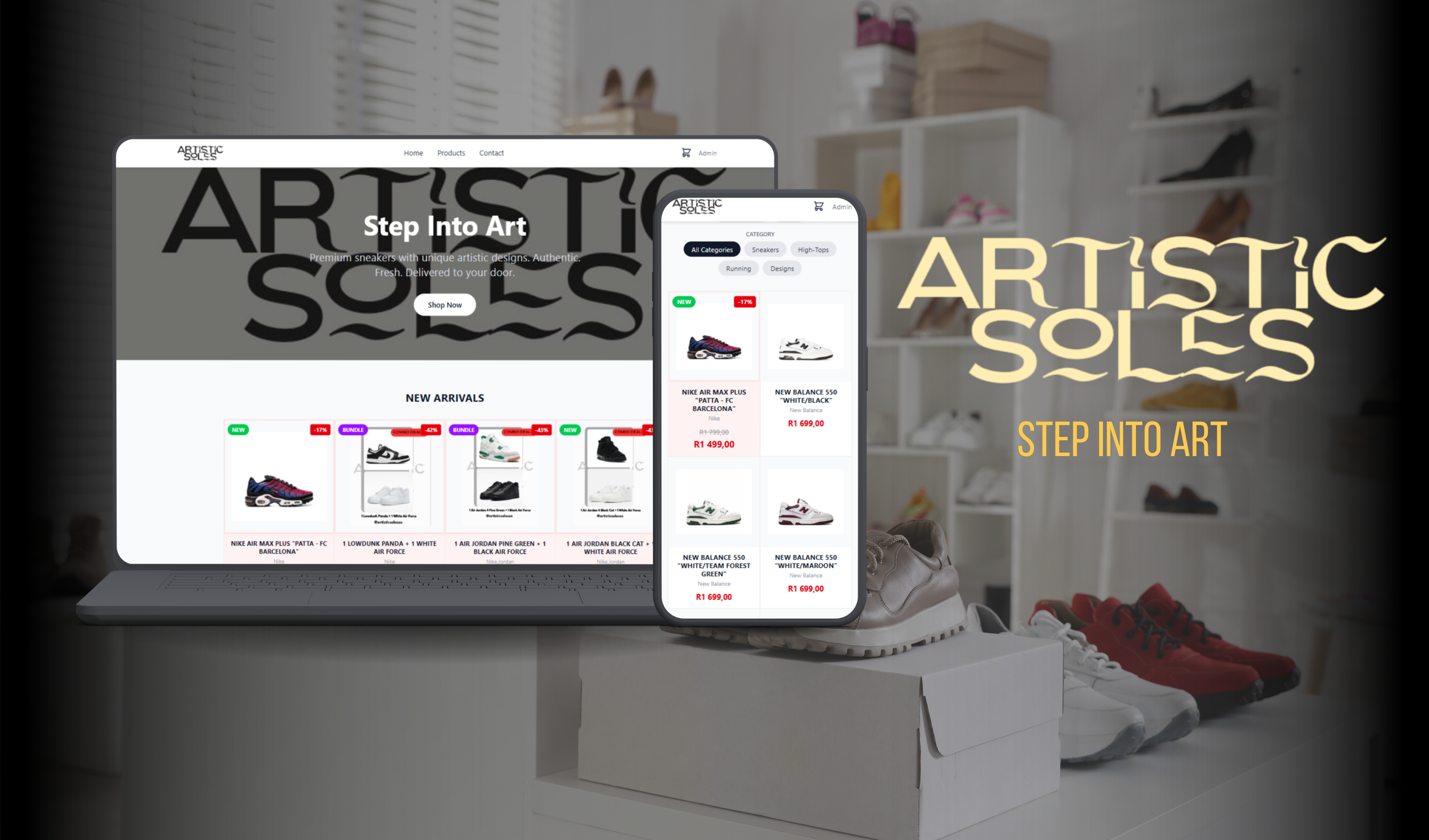 Artistic Soles: Limited Edition Sneaker Store
