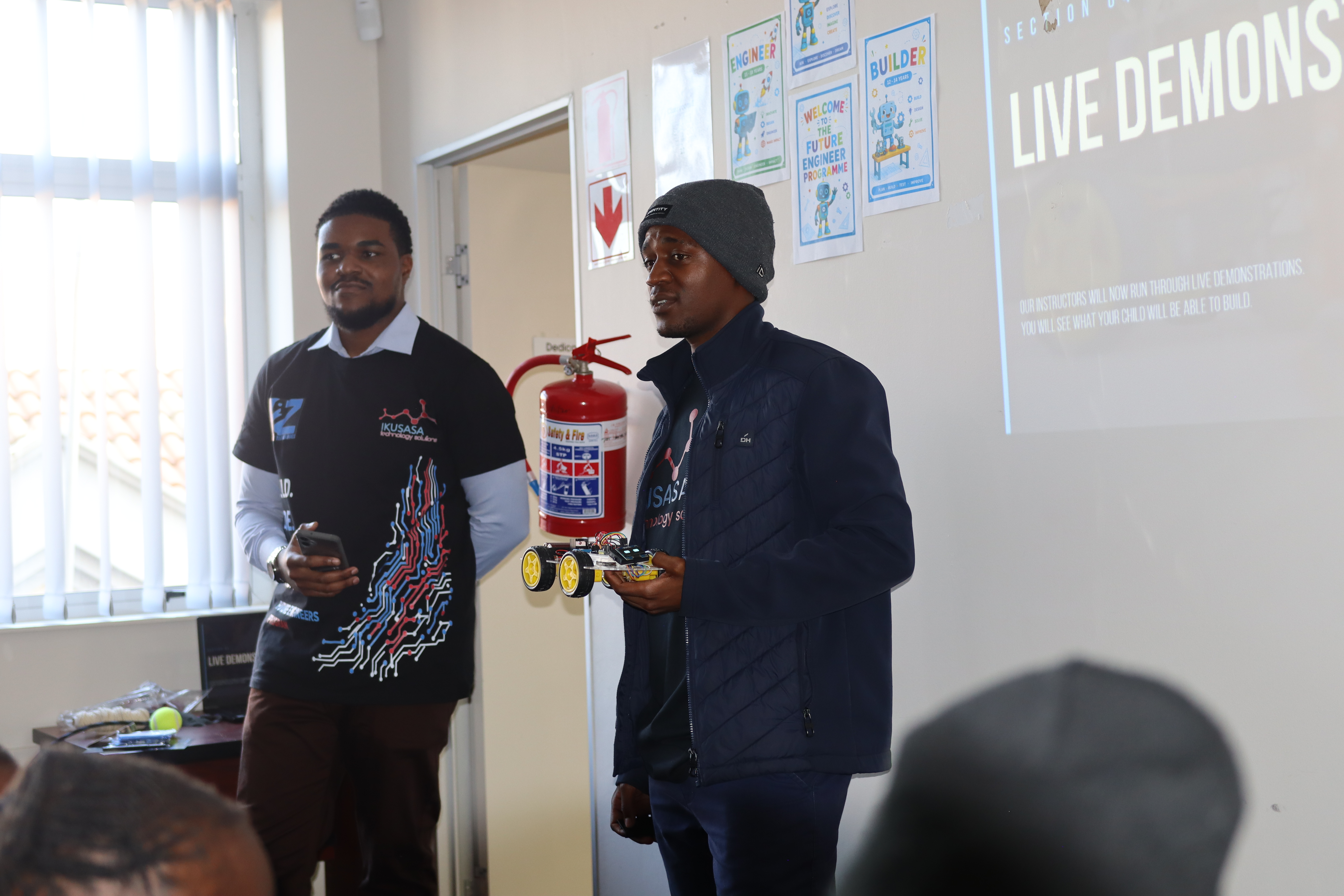 Students engaging with instructors