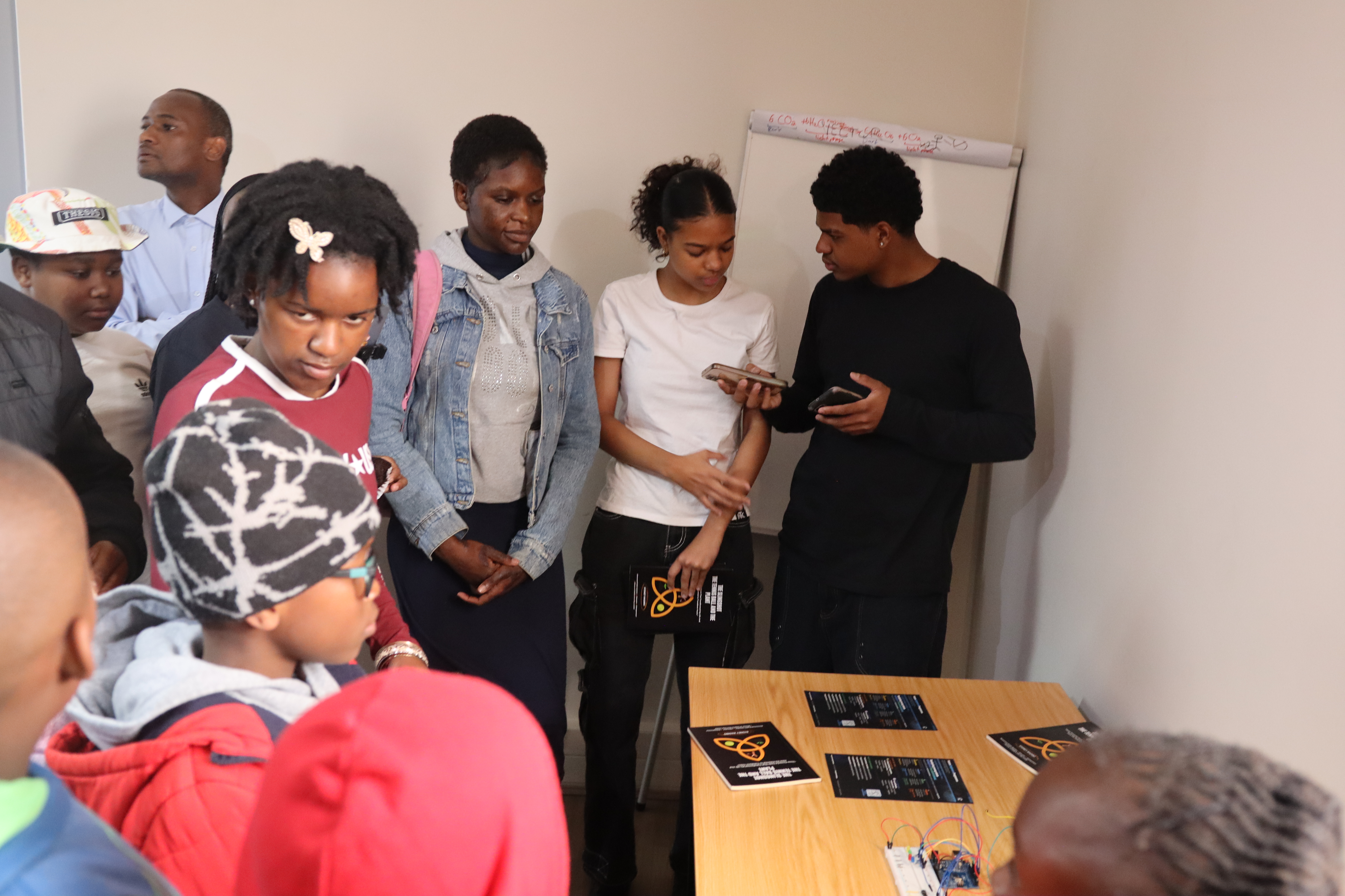 Attendees at the registration desk